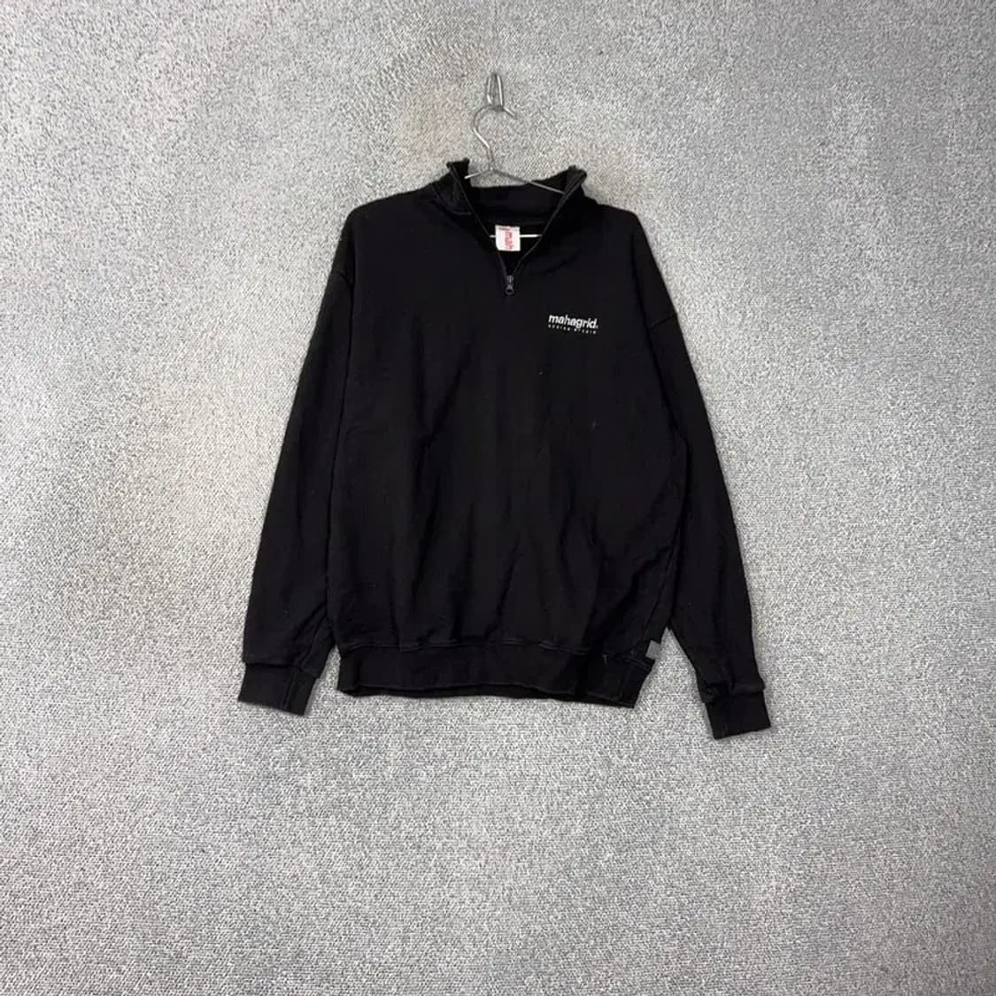 마하그리드 스펠 로고 블랙 반집업 맨투맨 M 상품이미지1