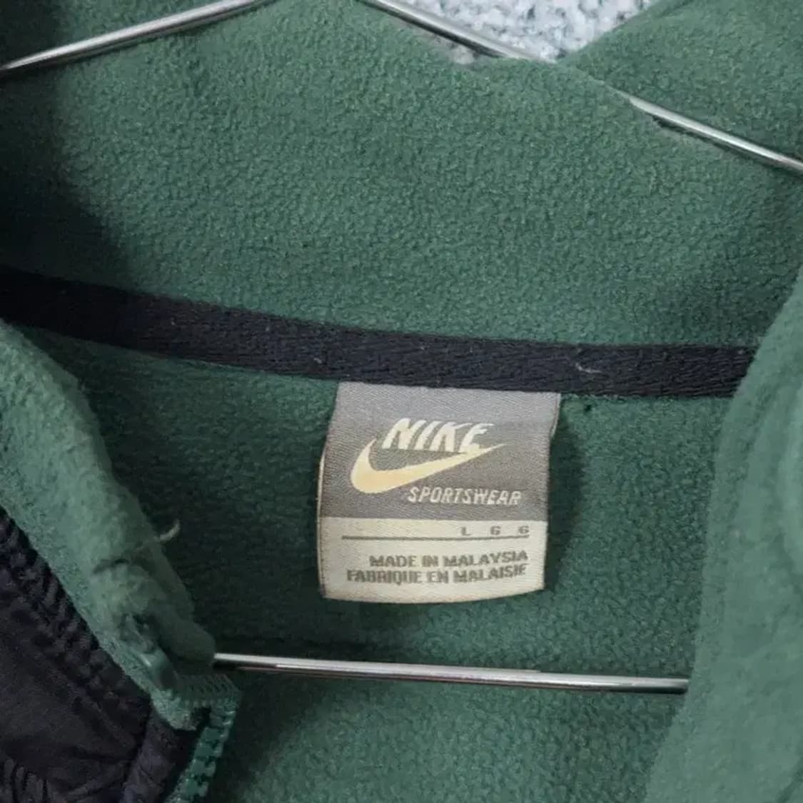 나이키 그린 블랙 투톤 플리스 후리스 집업 L 상품이미지3