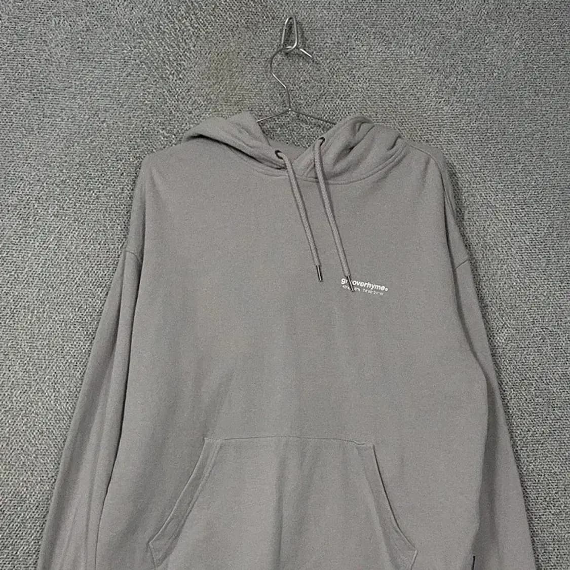 그루브라임 로고 그레이 오버핏 후드티 M 상품이미지3