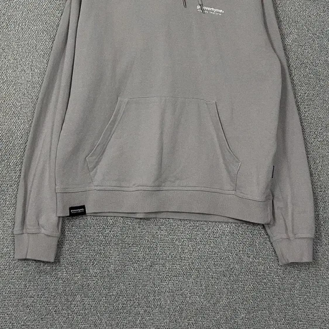 그루브라임 로고 그레이 오버핏 후드티 M 상품이미지4