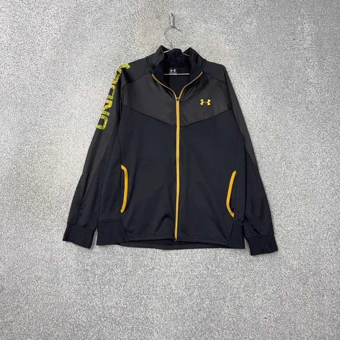 언더아머 블랙 로고 기능성 후드집업 XL 상품이미지1