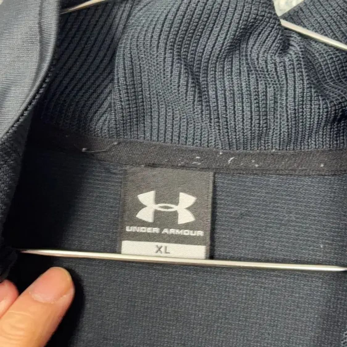 언더아머 블랙 로고 기능성 후드집업 XL 상품이미지4
