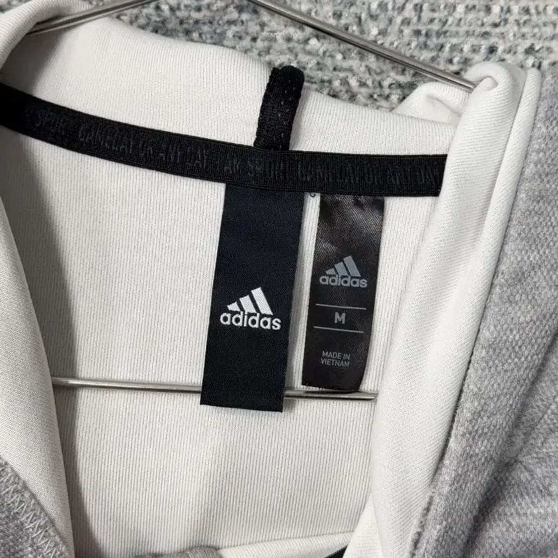 아디다스 박스 프린팅 로고 후드집업 M 상품이미지5