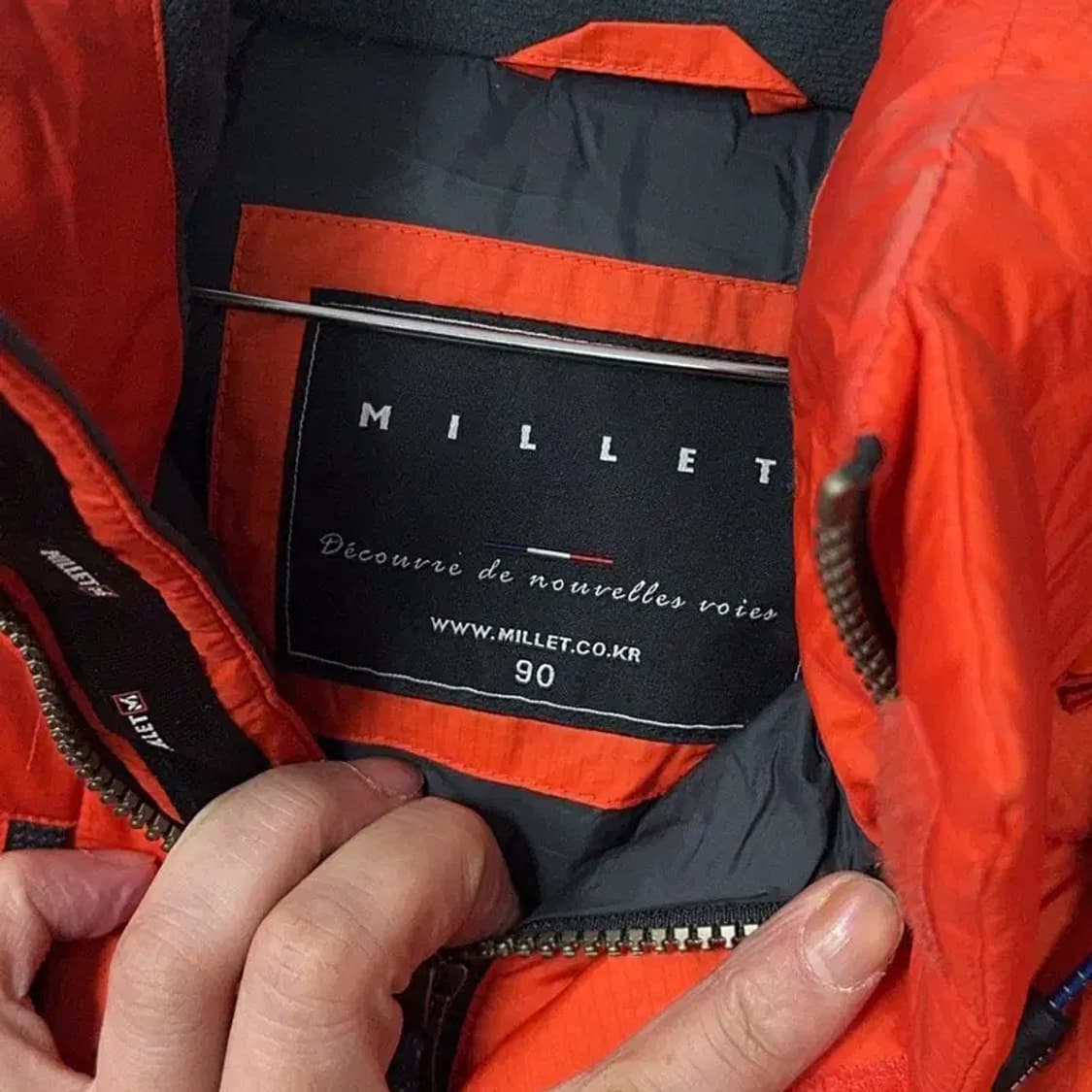 밀레 방한 구스다운 거위털 패딩 점퍼 90 상품이미지5