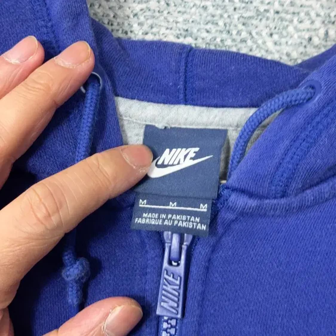 나이키 블루 로고 스우시 후드집업 M 상품이미지3