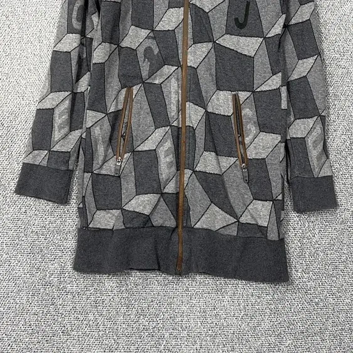 MLB 체크 패턴 여성 빈티지 롱 후드집업 90 상품이미지4