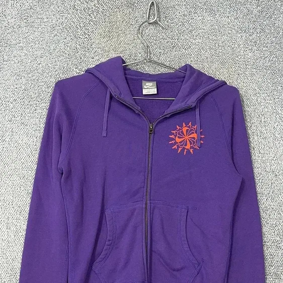 나이키 퍼플 빈티지 프린팅 로고 후드집업 S 상품이미지3