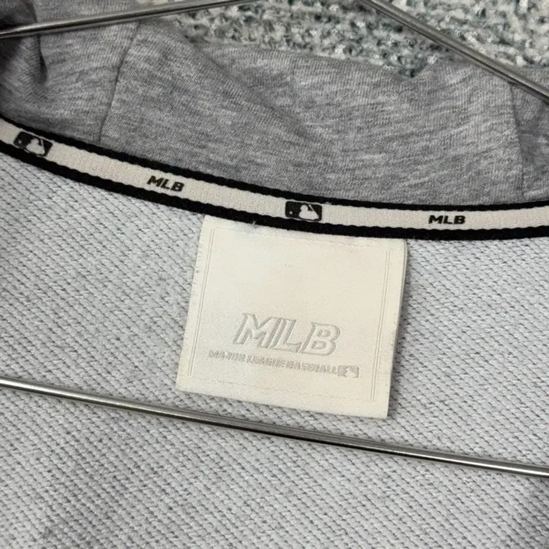 MLB LA다저스 로고 그레이 오버핏 후드집업 105 상품이미지3