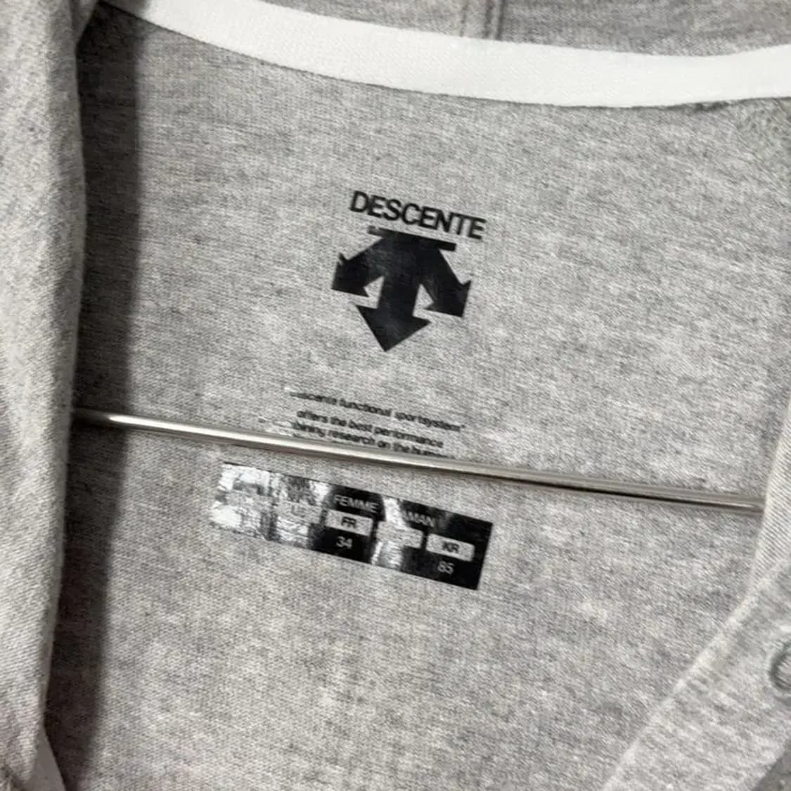 데상트 프린팅 로고 그레이 후드집업 85 상품이미지5