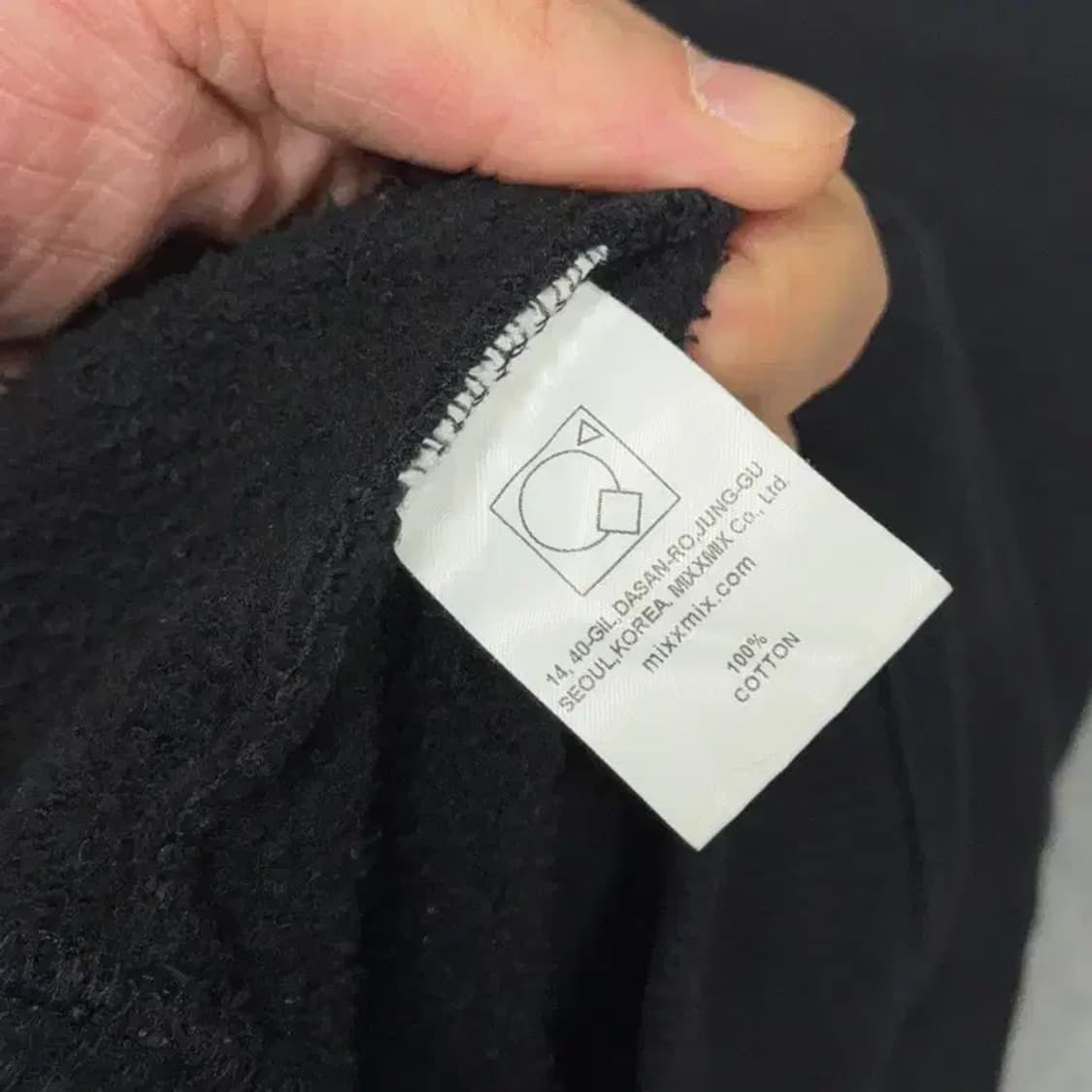 하트클럽 로고 블랙 오버핏 스웻 후드티 M 상품이미지4