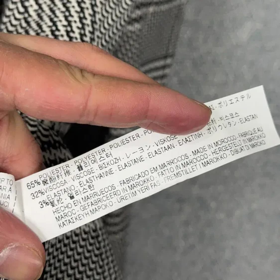 자라 그레이 체크 원버튼 코트 블레이저 자켓 M 상품이미지4