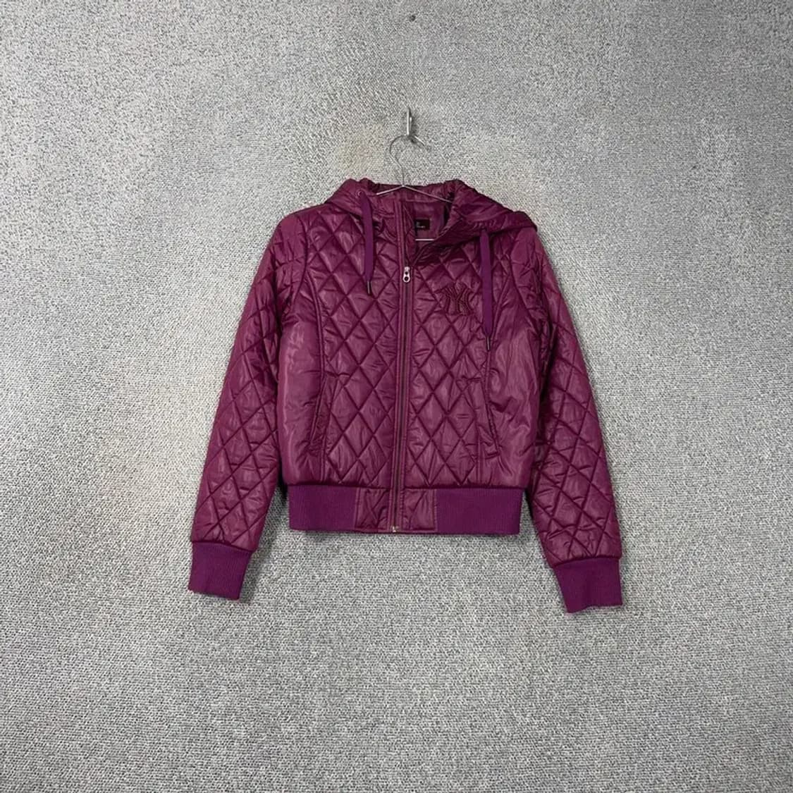 MLB 퍼플 퀄팅 경량 후드 패딩 점퍼 85 상품이미지1