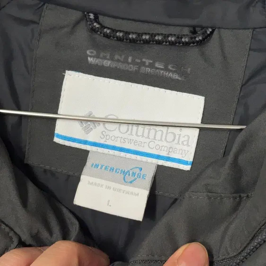 콜롬비아 옴니테크 그레이 투톤 기능성 롱 바람막이 L 상품이미지4