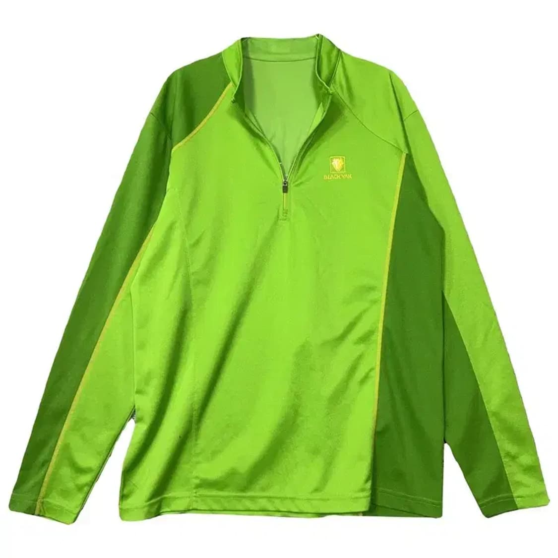 블랙야크 라이트 그린 로고 등산 기능성 반집업 긴팔 100 상품이미지1