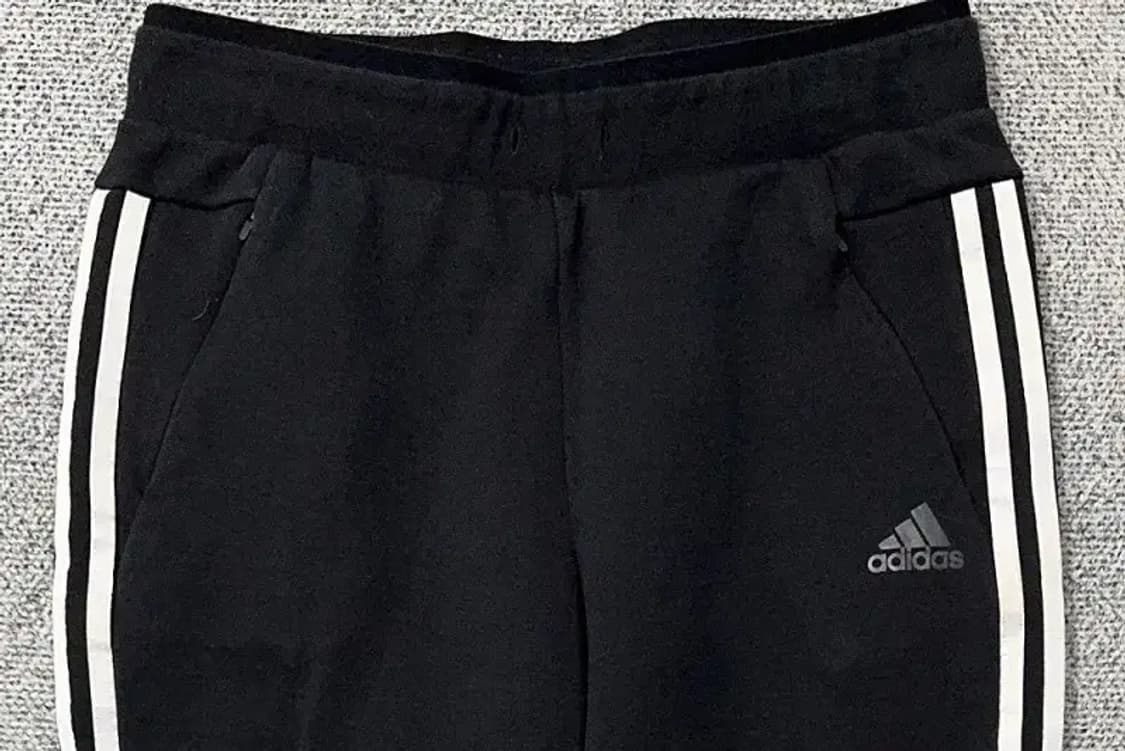 아디다스 블랙 로고 삼선 조거팬츠 M 상품이미지3