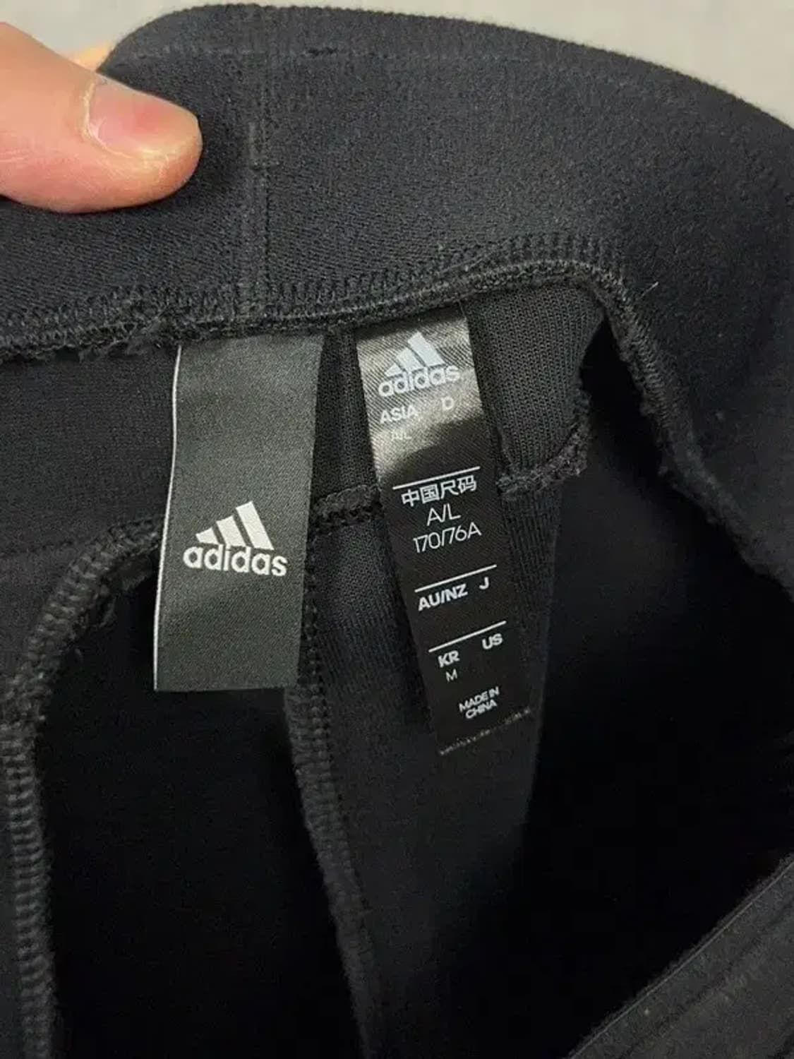 아디다스 블랙 로고 삼선 조거팬츠 M 상품이미지6