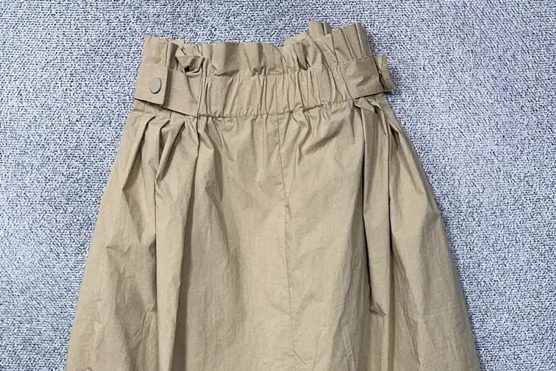 자라 베이지 코튼 롱 스커트 S 상품이미지3