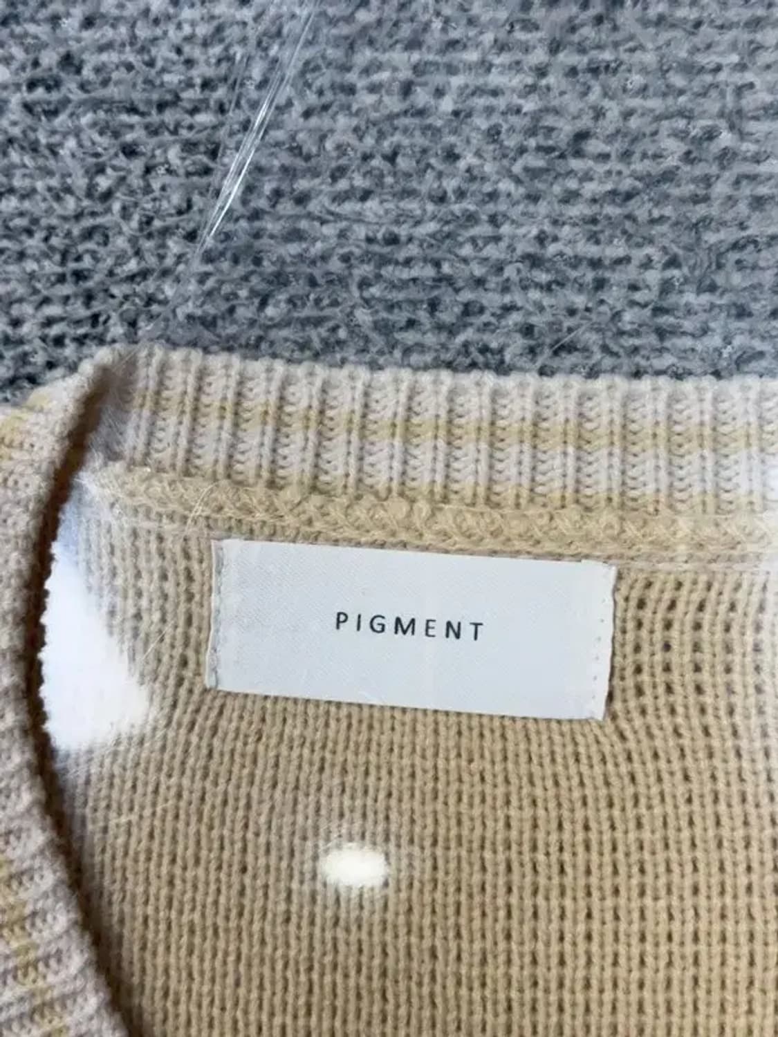 PIGMENT 베이지 니트 조끼 가디건 FREE 상품이미지7