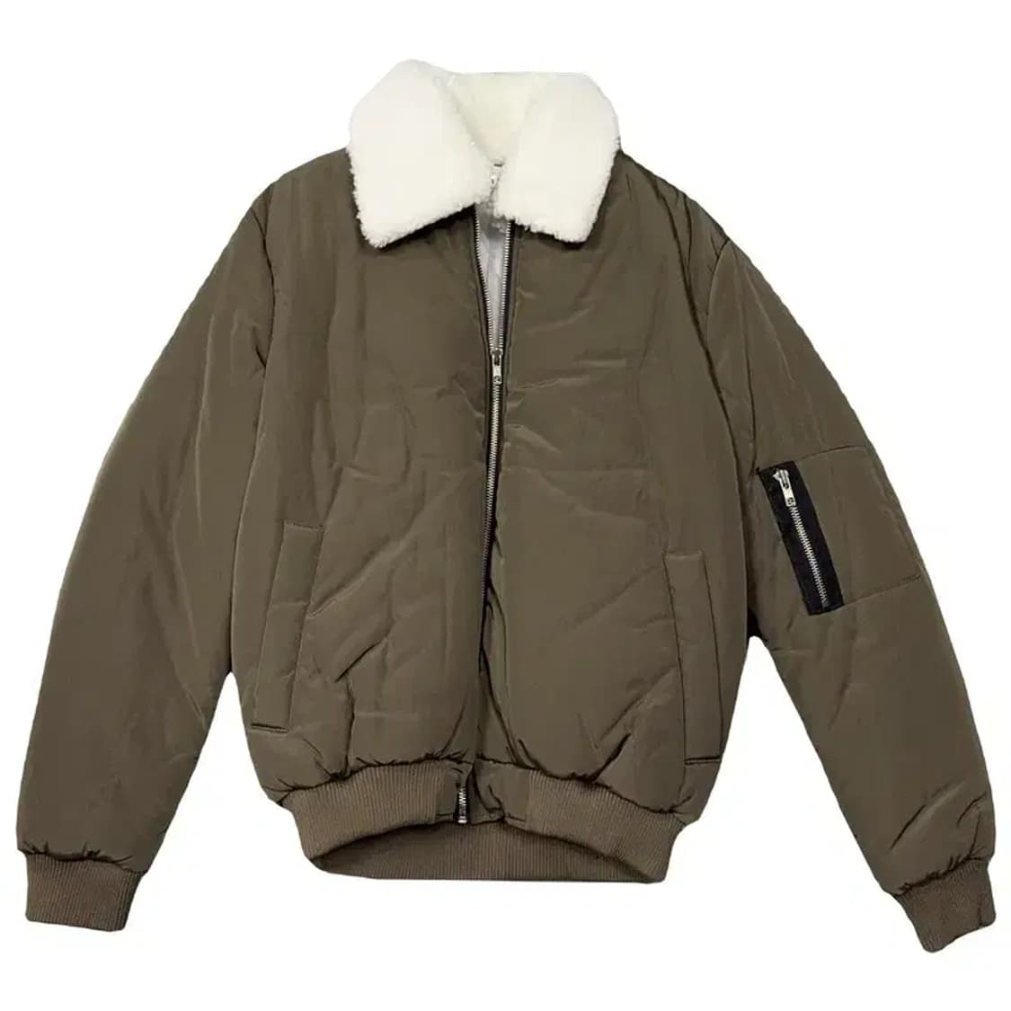 여성 양털 카라 브라운 패딩 L 상품이미지1