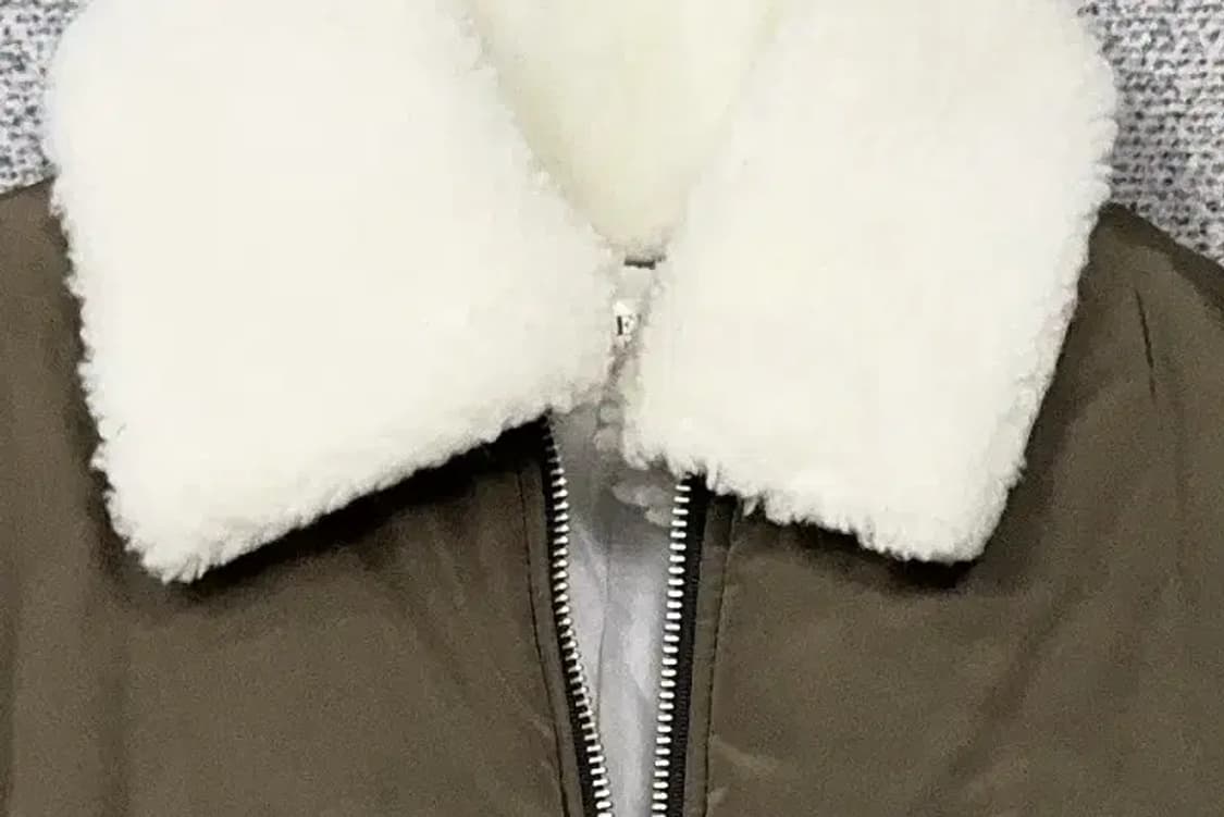 여성 양털 카라 브라운 패딩 L 상품이미지5