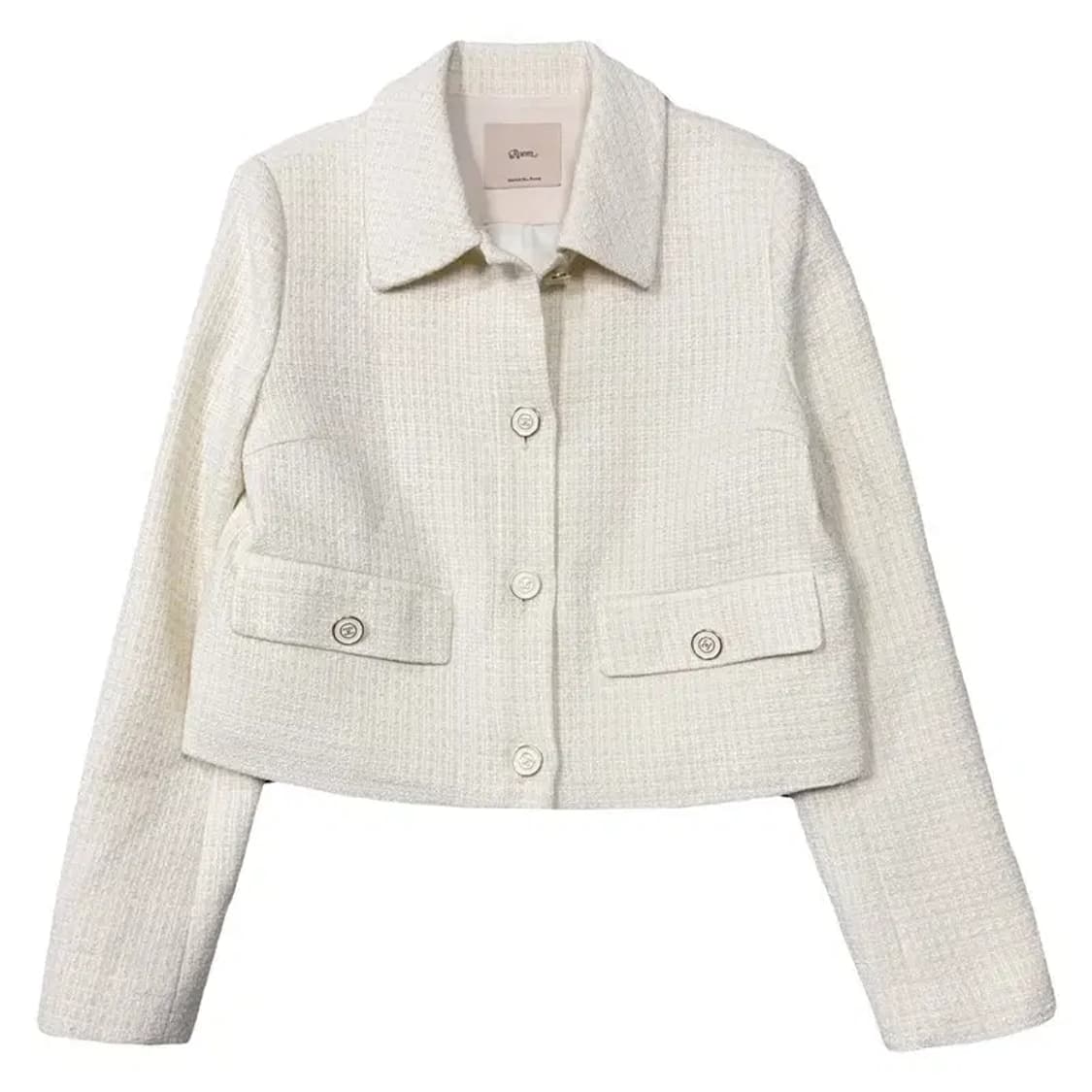 로엠 체크 크림 트위드 자켓 S 상품이미지1