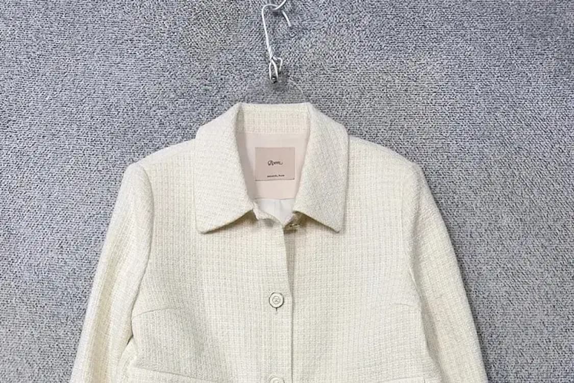 로엠 체크 크림 트위드 자켓 S 상품이미지3