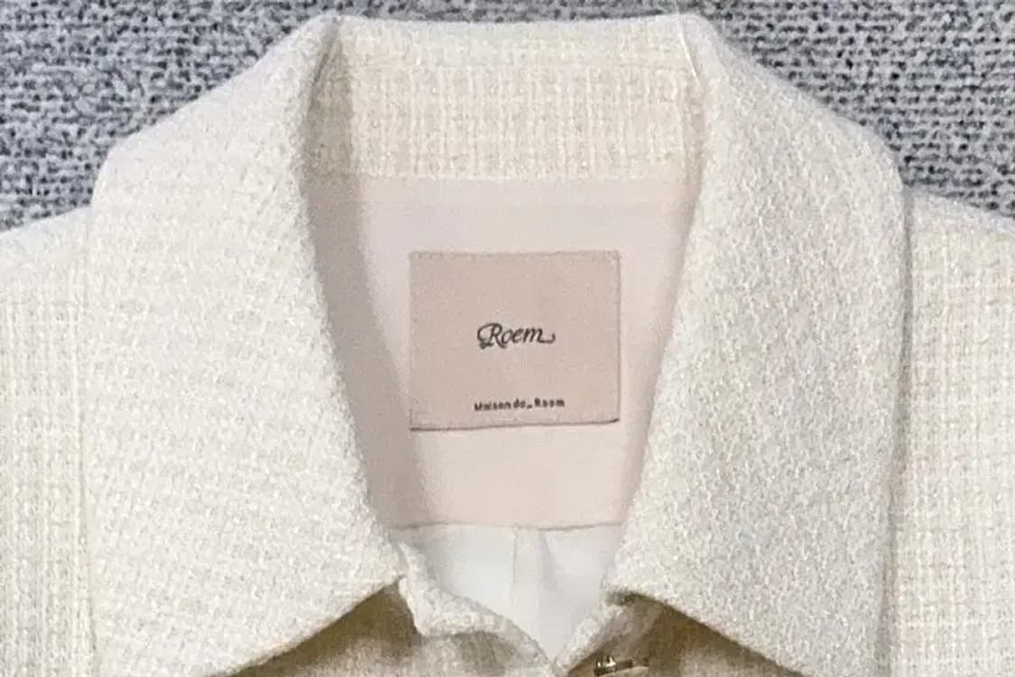 로엠 체크 크림 트위드 자켓 S 상품이미지5