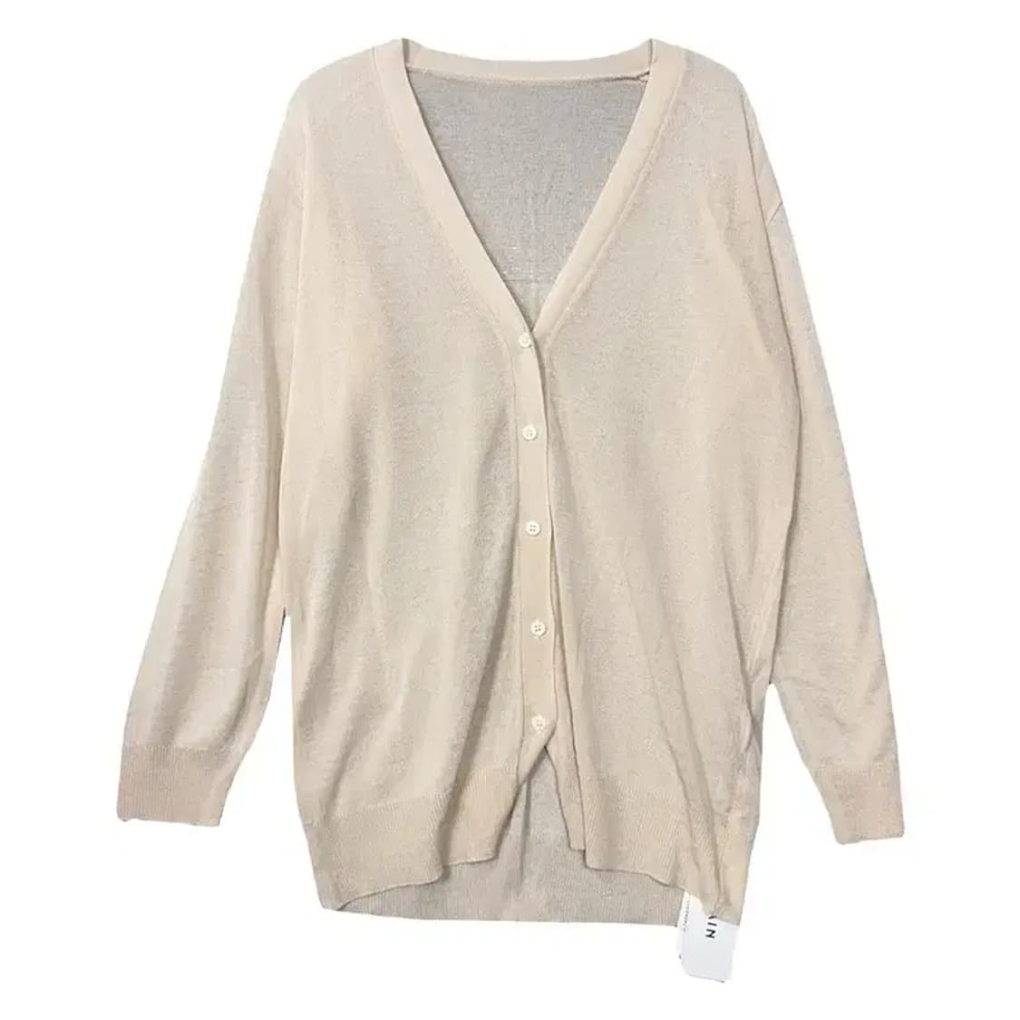 [새상품]나인 크림 롱 니트 가디건 FREE 상품이미지1