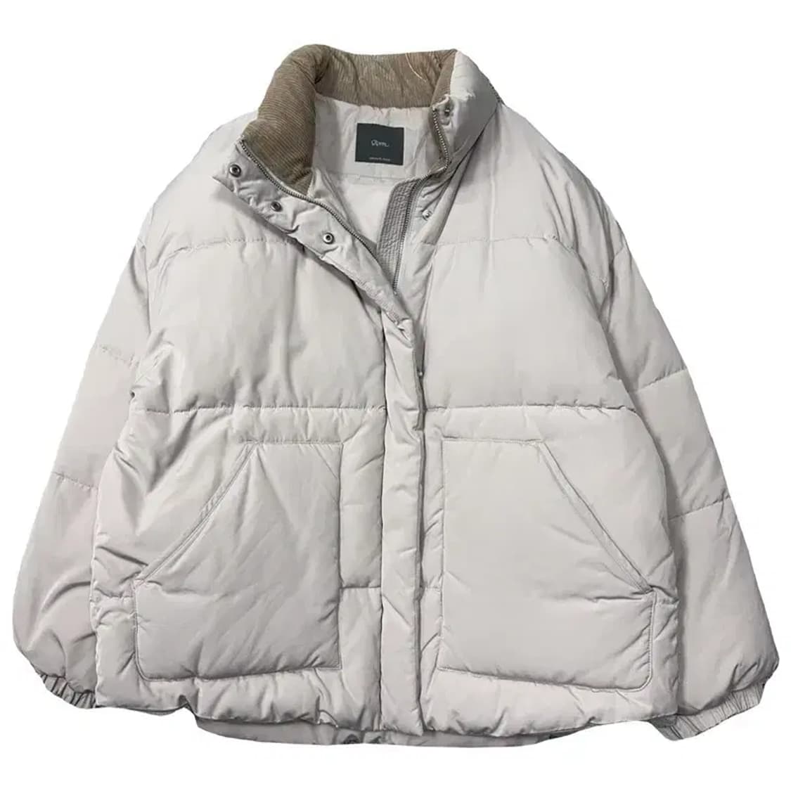 로엠 라이트 그레이 오버핏 푸퍼 패딩 91-101-165 상품이미지1