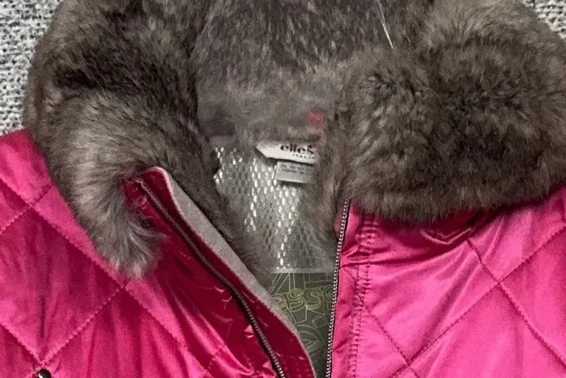 엘레쎄 핑크 퍼 카라 경량 패딩 S 상품이미지5