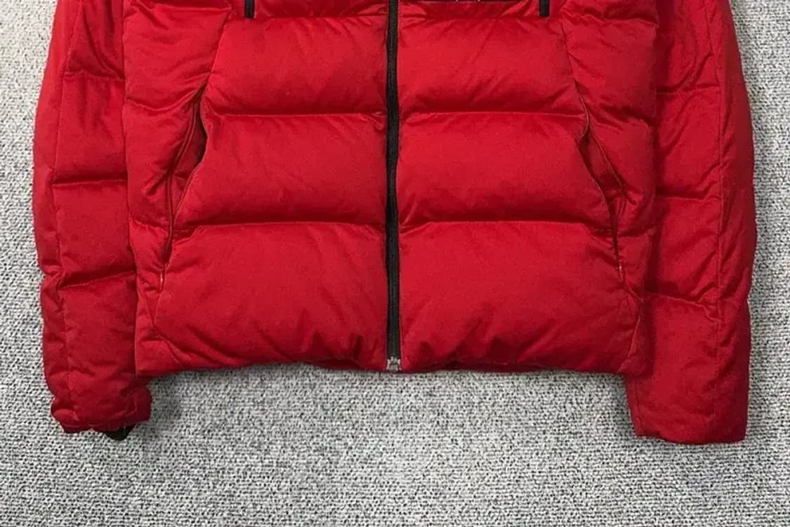 데상트 레드 패치 빈티지 패딩 S 상품이미지4