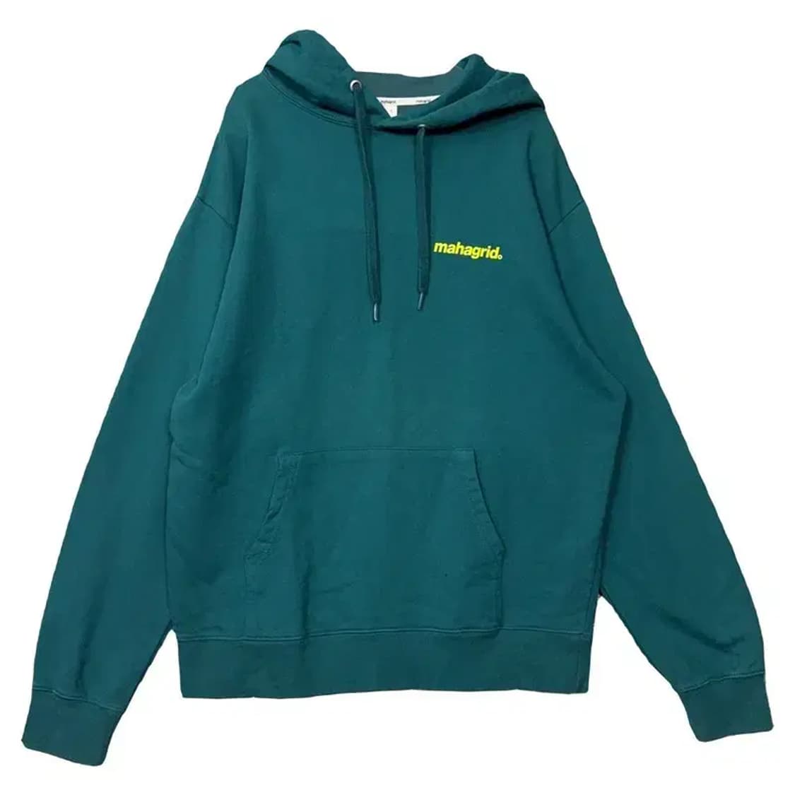 마하그리드 청록 로고 오버핏 후드티 L 상품이미지1