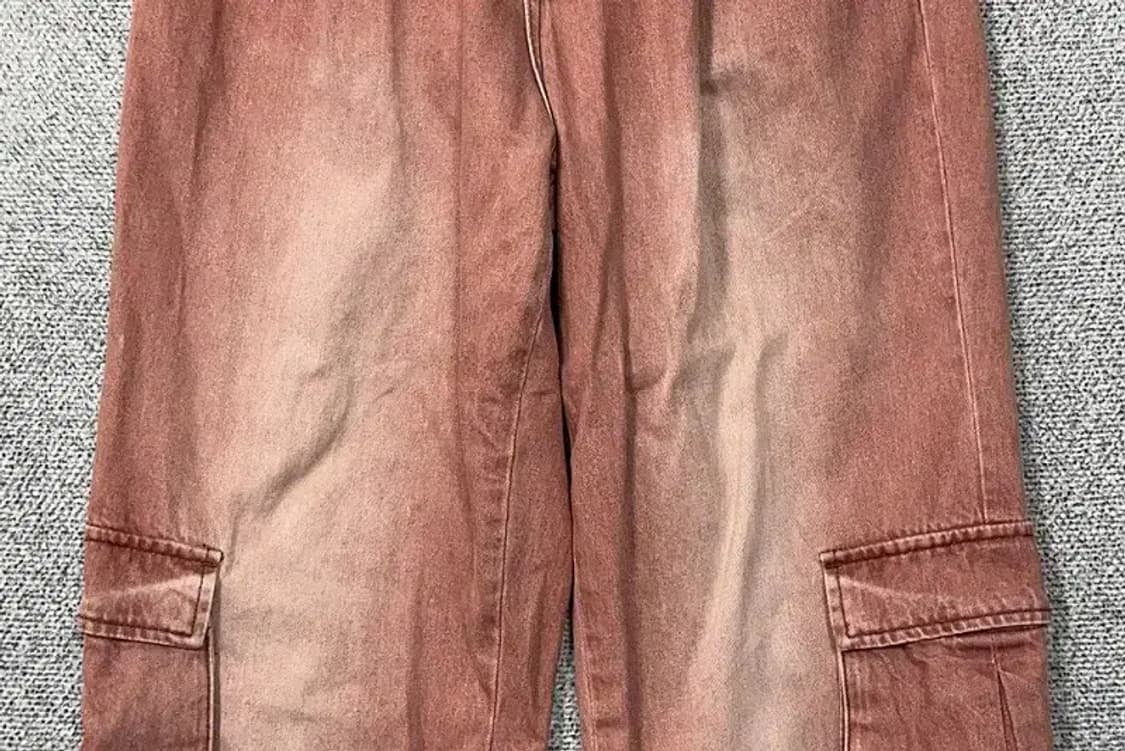 엑스톤즈 피그먼트 빈티지 코랄 워싱 카고 바지 S 상품이미지3