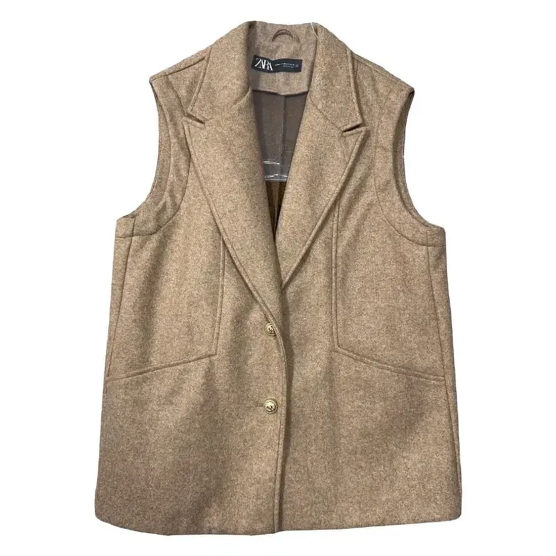 자라 베이지 블레이저 베스트 가디건 M-L 상품이미지1