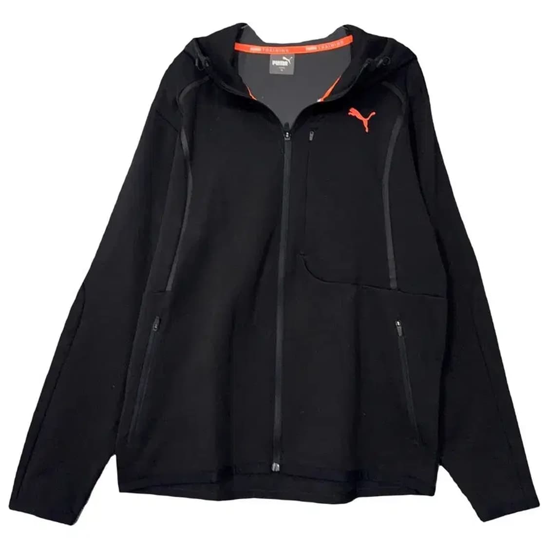 푸마 블랙 로고 기능성 후드 집업 M 상품이미지1