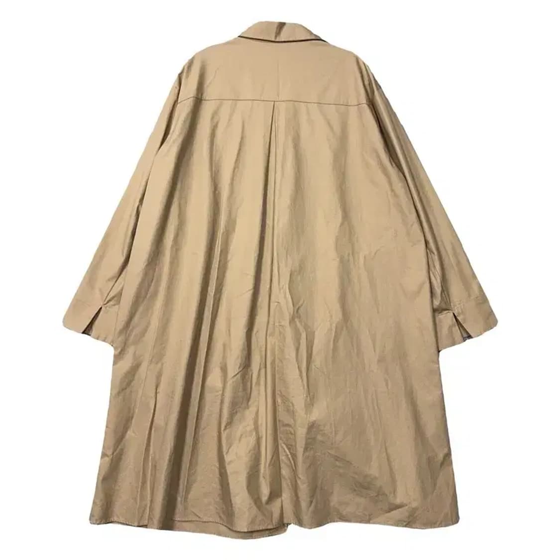 유니클로 베이지 코튼 오버핏 코트 M 상품이미지2