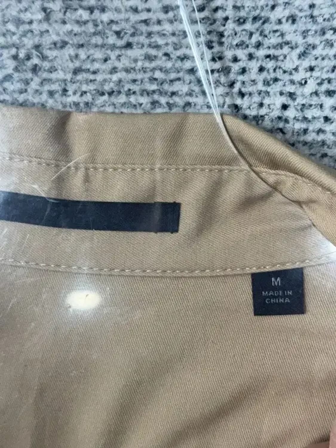 유니클로 베이지 코튼 오버핏 코트 M 상품이미지3