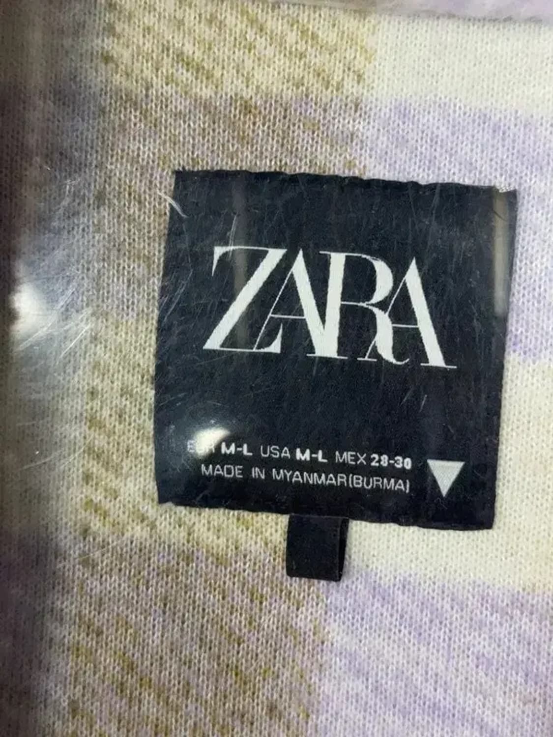 자라 체크 퍼플 플란넬 울 자켓 M-L 상품이미지3