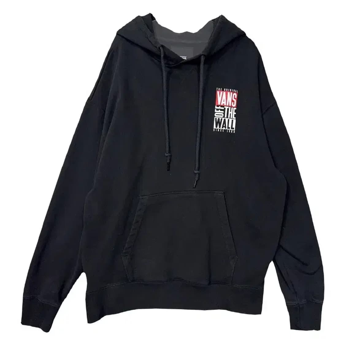 반스 블랙 빈티지 오버핏 후드티 LARGE 상품이미지1