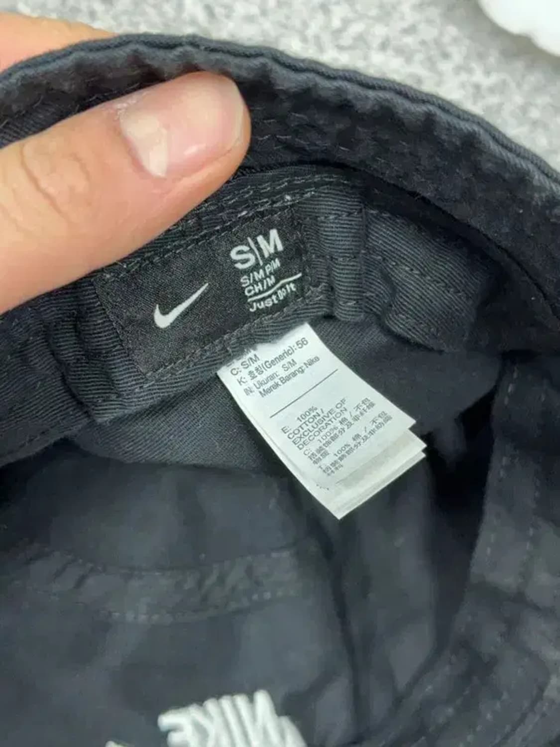 나이키 블랙 로고 버킷 햇 S/M 상품이미지6