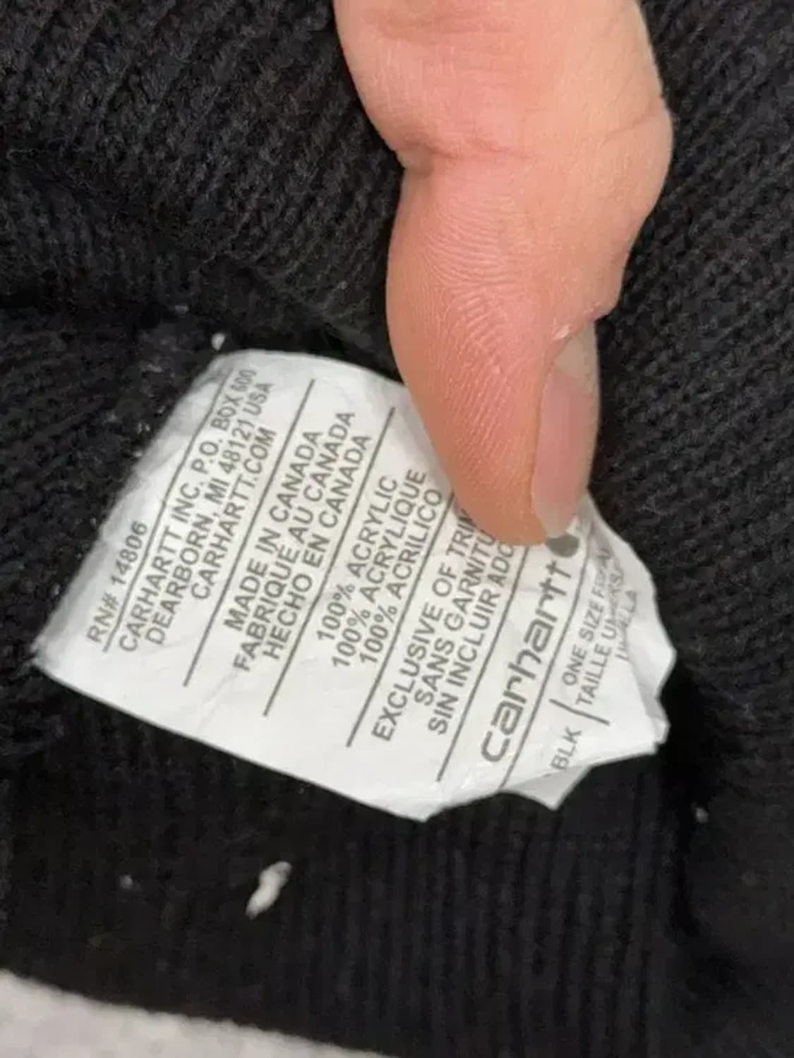 칼하트 블랙 비니 ONE SIZE 상품이미지5