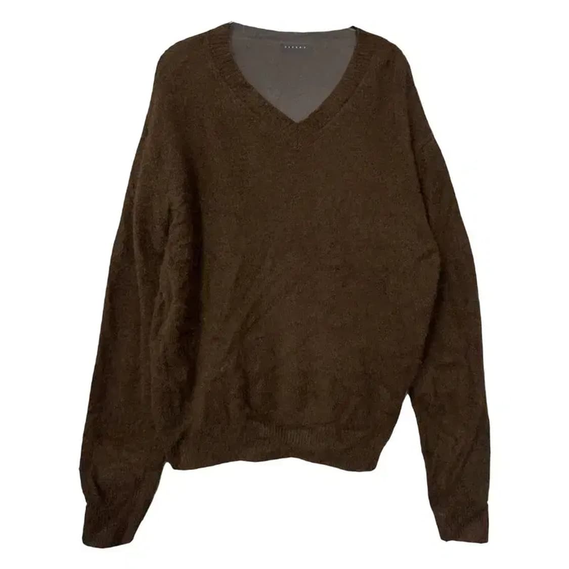 시슬리 브라운 브이넥 니트 ONE SIZE 상품이미지1