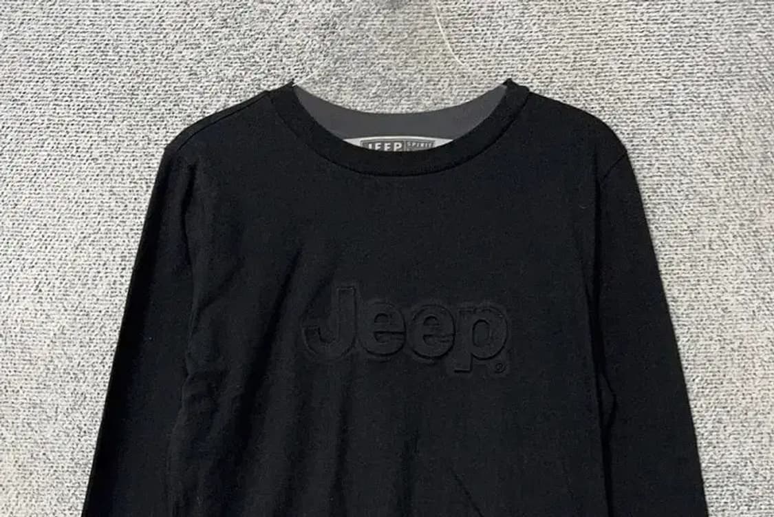 지프 프린팅 블랙 긴팔티 S(90) 상품이미지3