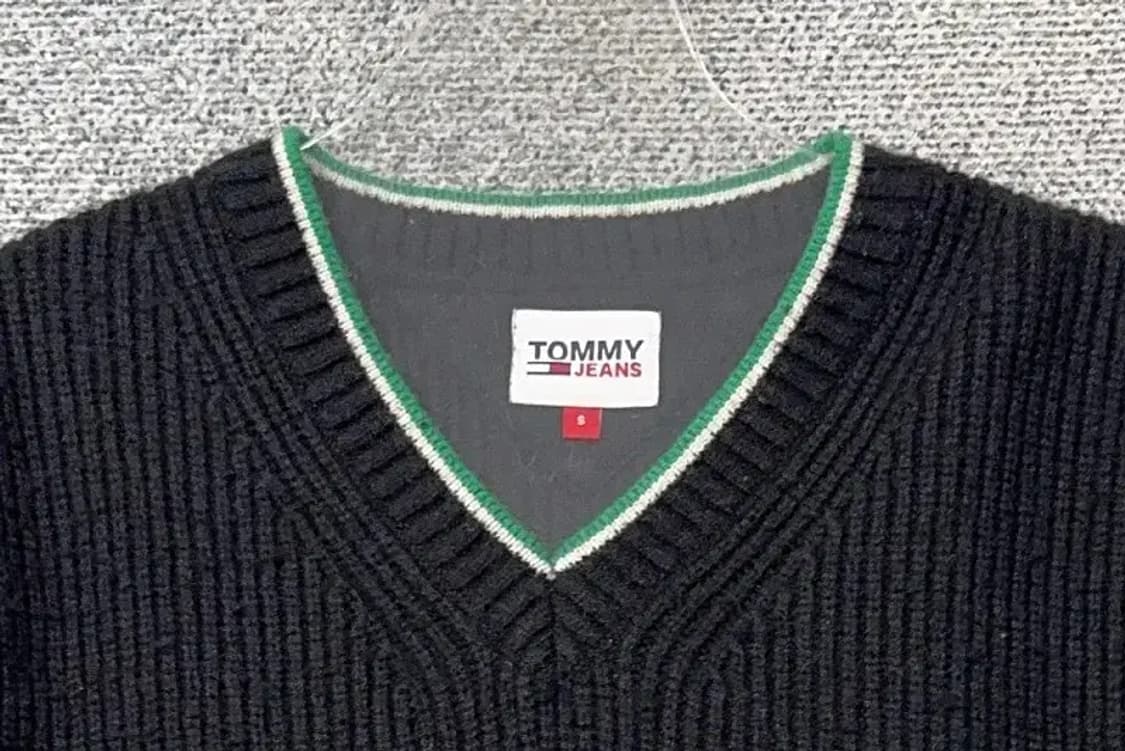 타미힐피거 블랙 로고 니트 조끼 S 상품이미지5