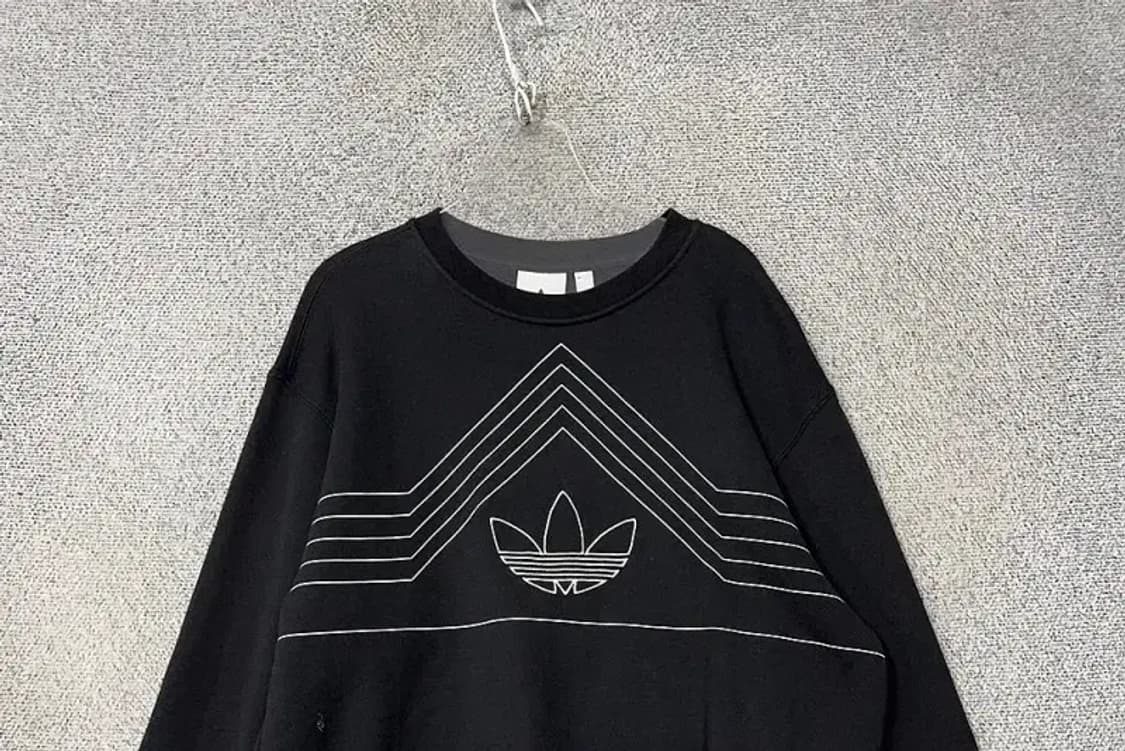 아디다스 스트라이프 블랙 맨투맨 XL 상품이미지3