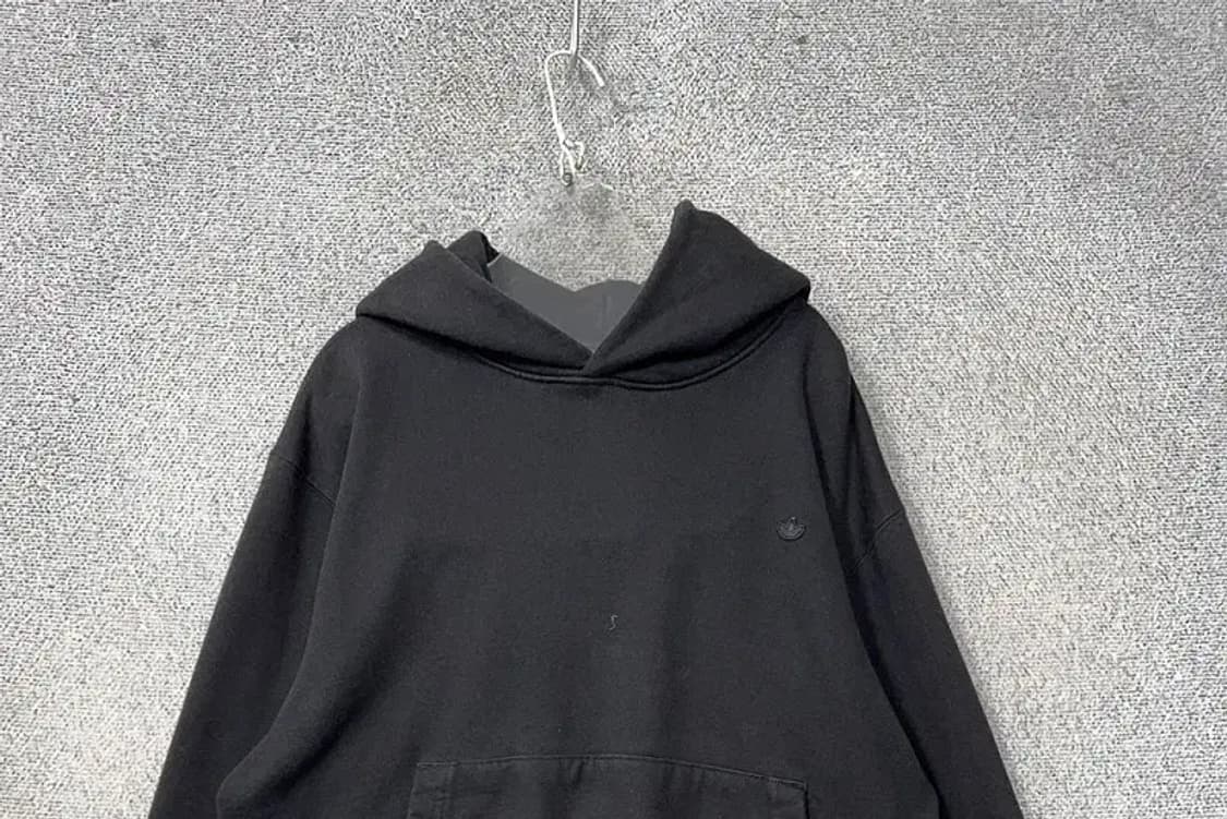 아디다스 올블랙 로고 후드티 L 상품이미지3