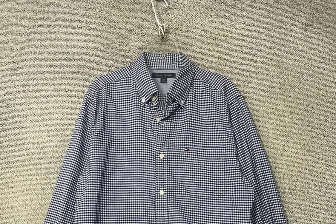 타미힐피거 체크 블루 셔츠 S/P 상품이미지3