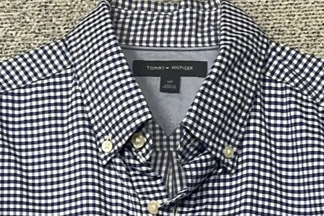 타미힐피거 체크 블루 셔츠 S/P 상품이미지5