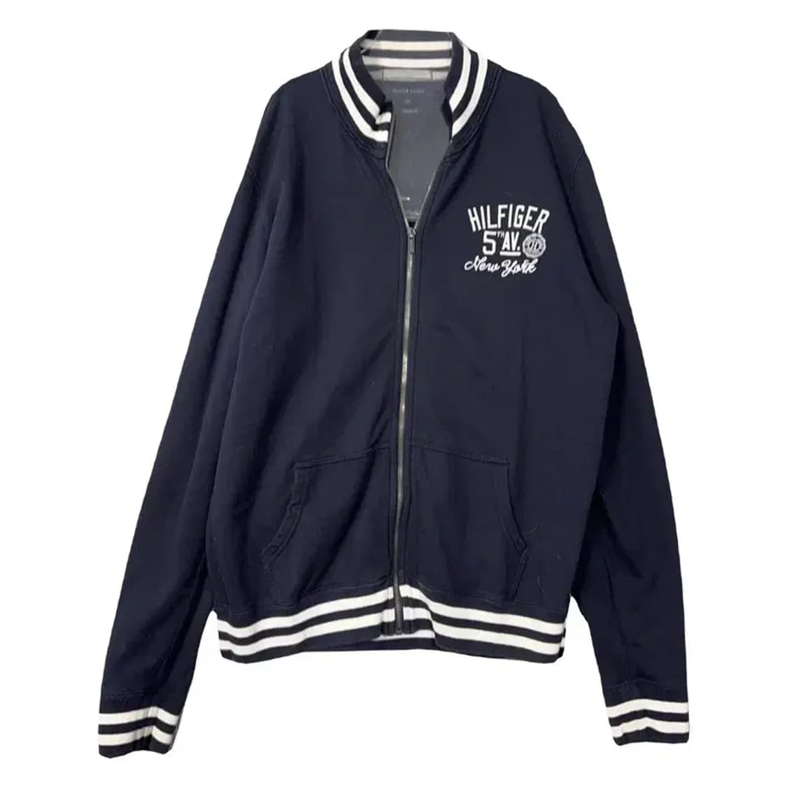 타미힐피거 네이비 로고 단라가 코튼 블루종 집업 XL 상품이미지1