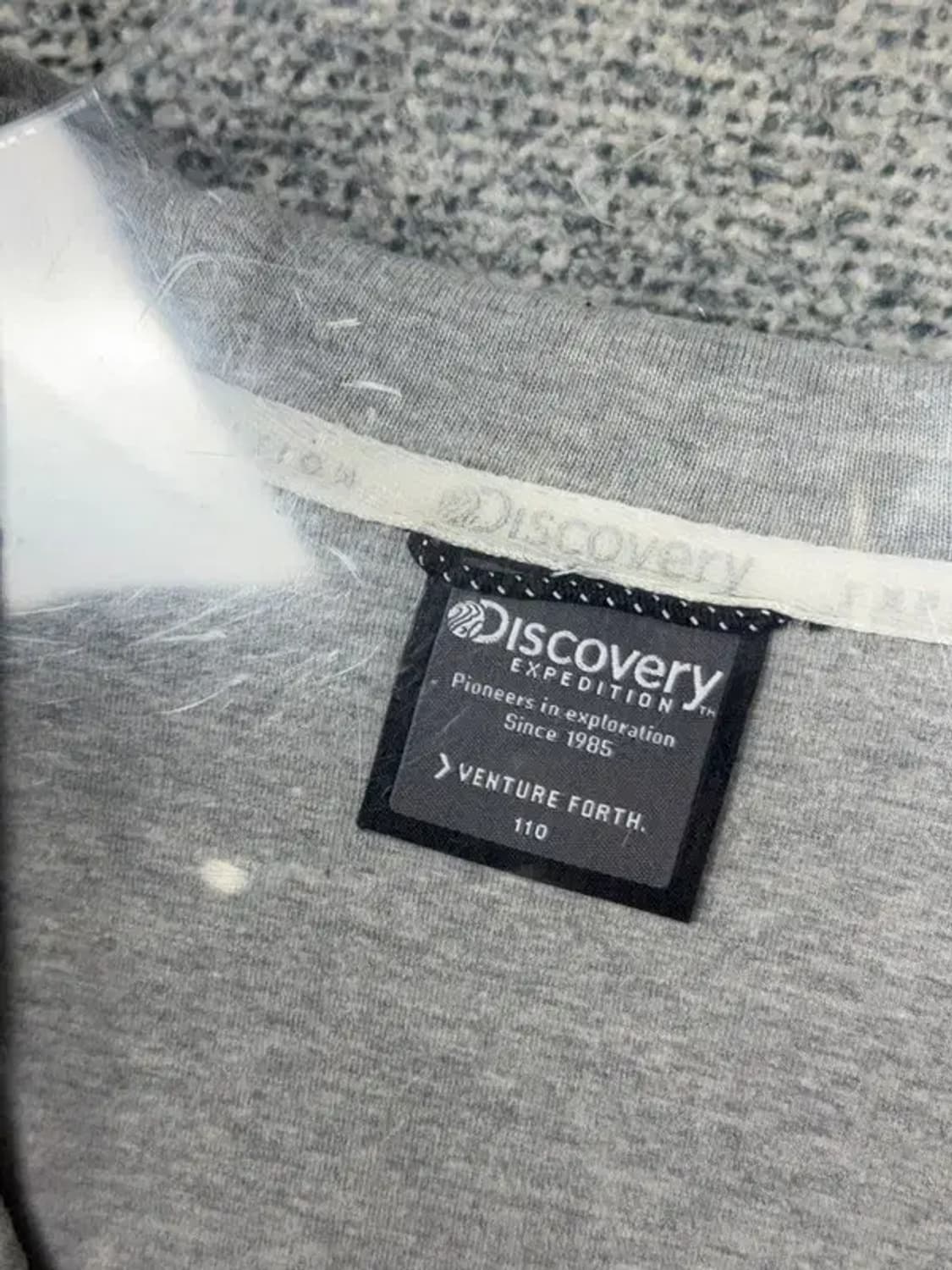 디스커버리 라이트 그레이 로고 후드 집업 110 상품이미지7
